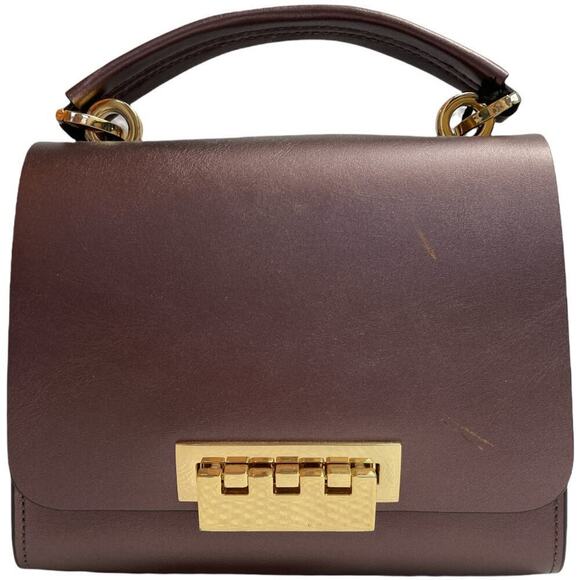 Zac Posen Pearl Purple Leather Satchel Mini Bag NWT - Picture 1 of 12